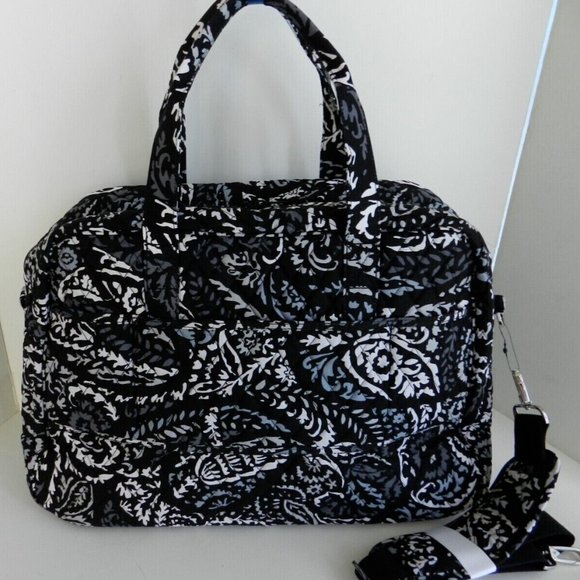 Vera Bradley Medium Traveler Bag in Paisley Noir - Picture 5 of 9